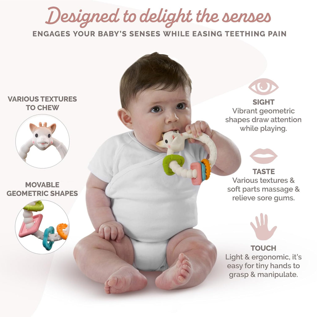 Sophie la girafe Teething Colo'rings | Light & Easy to Grasp | Designed with Natural Rubber to Soothe & Awaken All 5 Senses