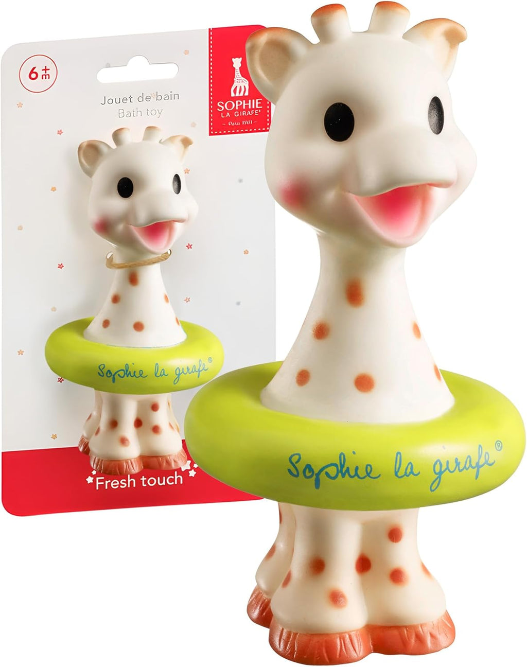 Sophie la girafe, Fresh Touch Bath Toy | Colors May Vary (Blue or Yellow) | Fun Toy That Floats & Sprays Water When Pressed