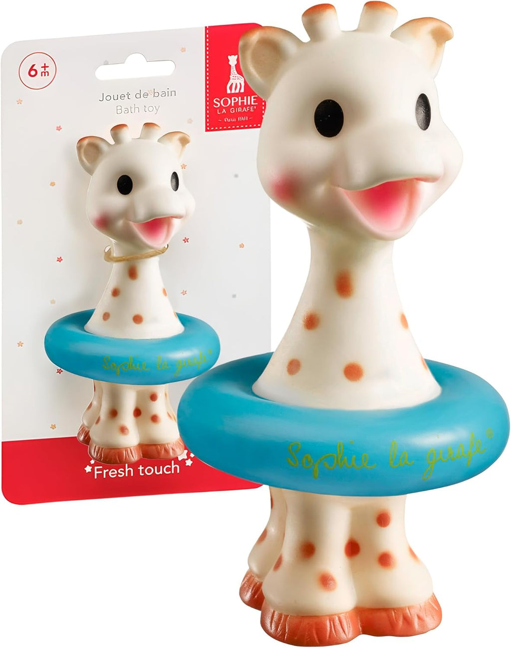 Sophie la girafe, Fresh Touch Bath Toy | Colors May Vary (Blue or Yellow) | Fun Toy That Floats & Sprays Water When Pressed