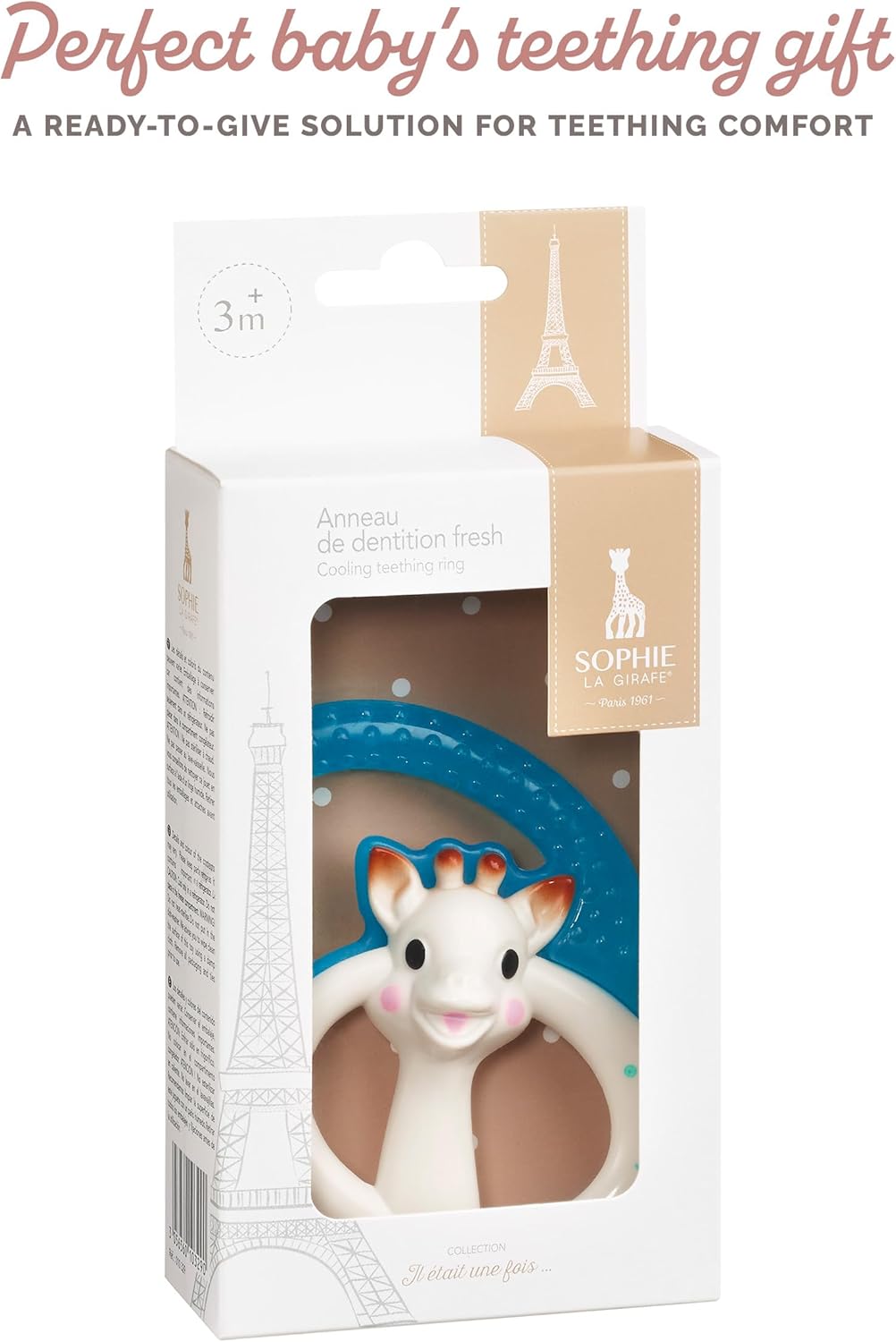 Sophie la girafe Cooling Teething Ring | Cool in Fridge for Refreshing Relief | Easy to Hold