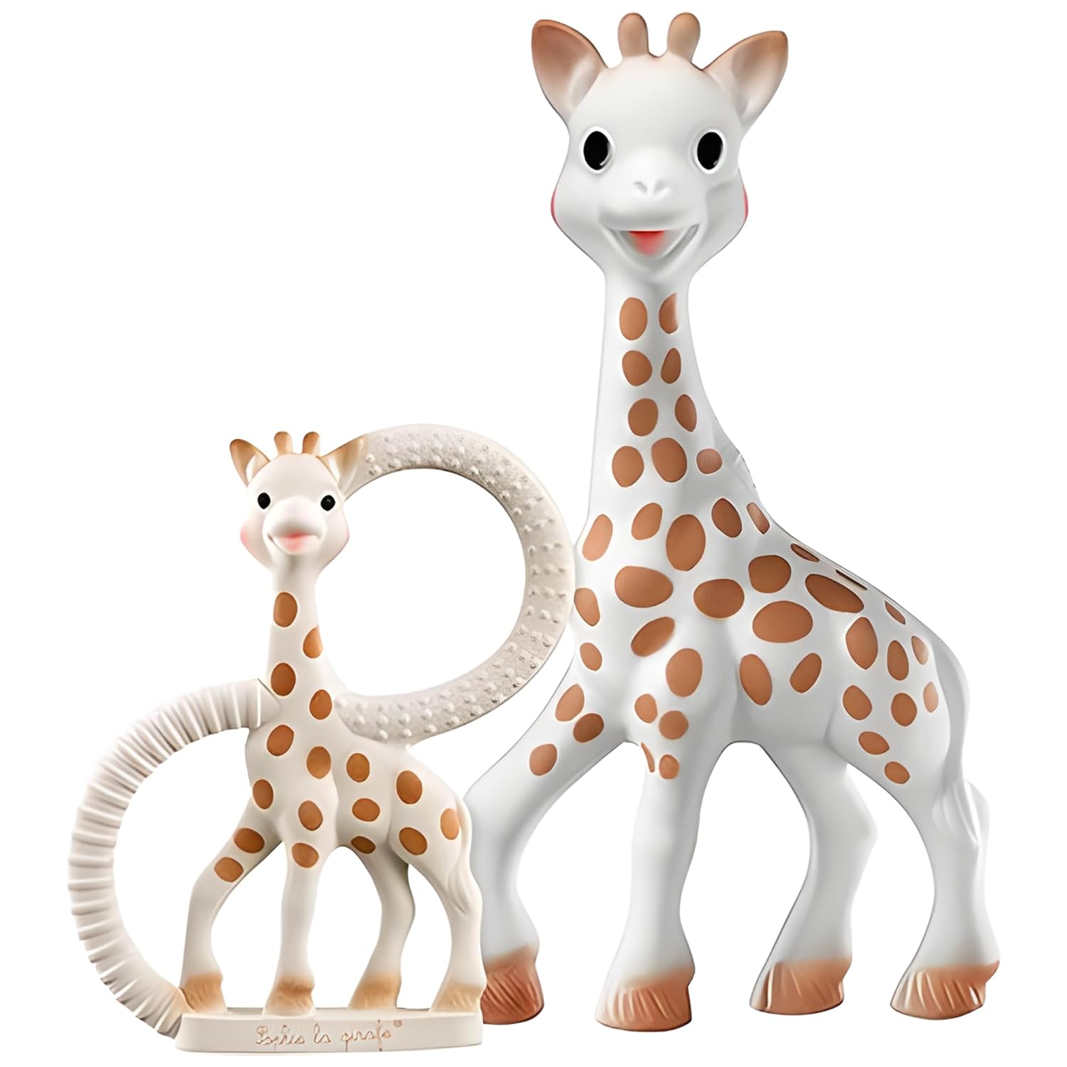 Sophie la girafe Classical Creation Birth Set #1 | Gift Set Includes Gift Bag, Card, Sophie la girafe & Teething Ring | Handcrafted in France | Made from Natural Rubber | Designed for Teething Babies