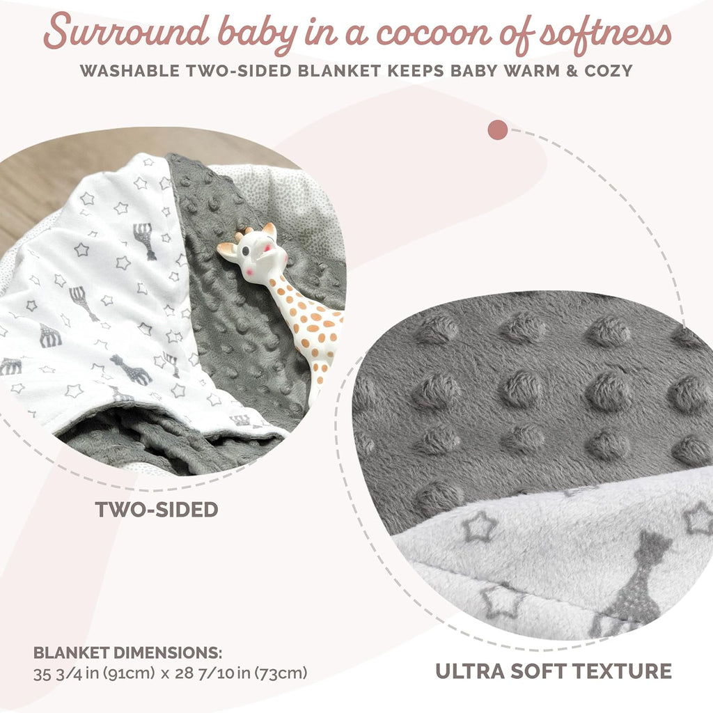 Sophie la girafe Gift Set | Includes Sophie la girafe & Sophie Doux Blanket | Handcrafted in France | Ultra-Soft Blanket | Warm Cocoon of Softness | Comfort & Soothe | Awaken All 5 Senses