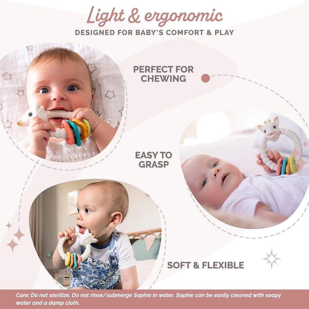 Sophie la girafe Teething Colo'rings | Light & Easy to Grasp | Designed with Natural Rubber to Soothe & Awaken All 5 Senses
