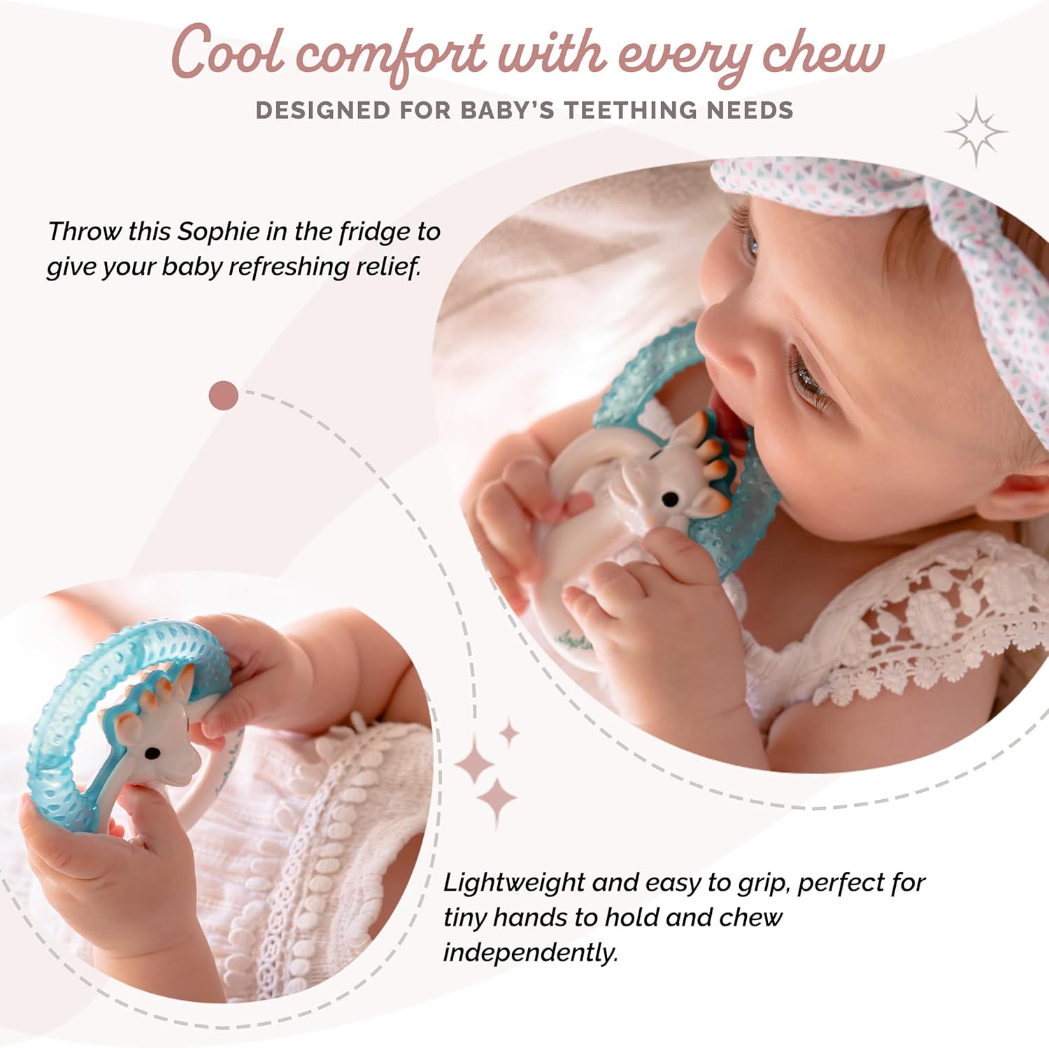 Sophie la girafe Cooling Teething Ring | Cool in Fridge for Refreshing Relief | Easy to Hold