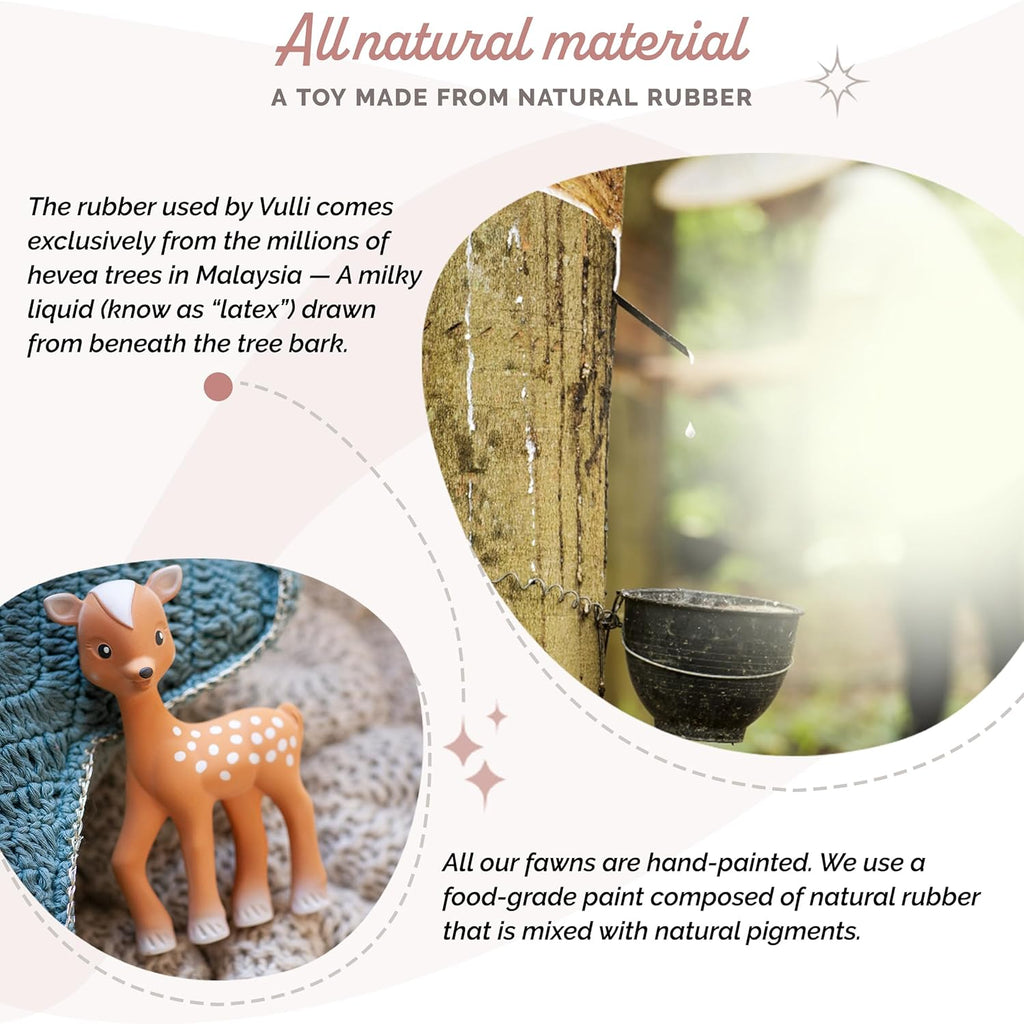 Sophie la girafe Fanfan The Fawn | Teether Friend to Sophie la girafe | Natural Rubber | Designed for Teething Babies | Awaken All 5 Senses | Easy to Clean